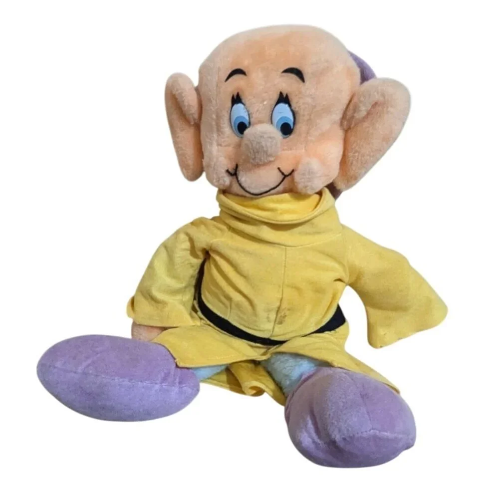 Disney Snow White Dopey Plush 18 inch Seven‎ Dwarfs Vintage Stuffed Toy Yellow